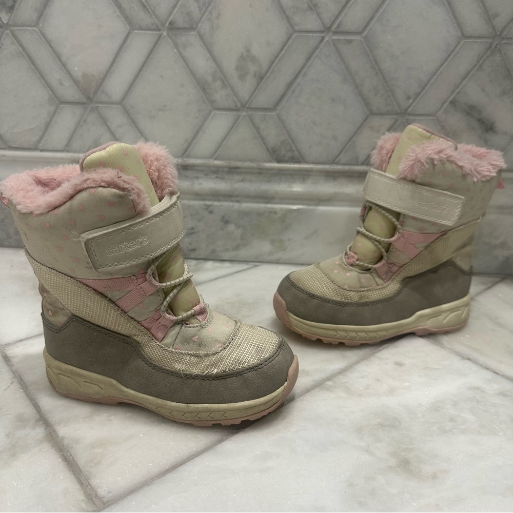 Size 11 Toddler Girl Faux Fur Winter Snow Boots